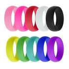 10Pack Silicone Wedding Engagement Ring Men Women Rubber Band Gym Sport Flexible