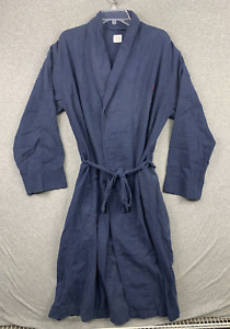 Polo Ralph Lauren Batrhrobe Mens House Robe S/M 100% Cotton Blue Broadcloth