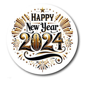 Happy New Year 2024 Scrapbook Stickers Envelope Seals New Year Favors