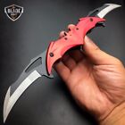 Dark Knight Spring Assisted Open Dual Blade BATMAN Tactical Folding Knife RED