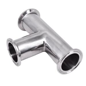 Metal Tri Clamp Tee 3 Way Connector Stainless Steel Sanitary Pipe Fitting Parts