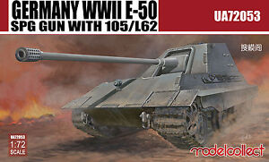 ModelCollect 1/72 UA-72053 WWII German E-50 Self-Propelled Gun with 105/L62