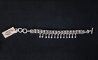 NWT Myka Rhodium Plated Pewter Chain Link Toggle Bracelet