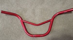 old school Redline red v bars handle bars bmx bike