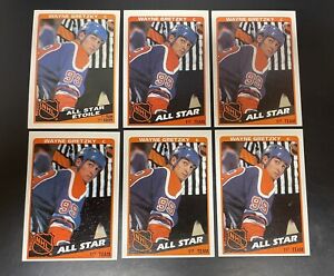 Lot (x6) 1984-85 O-Pee-Chee/Topps WAYNE GRETZKY All-Star #154 & #208 Oilers