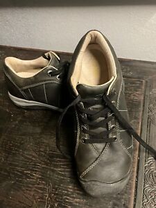KEEN Cycling Shoes Women's Black Leather Presidio Pedal Commuter Sneakers
