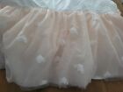 Monique Lhuillier For Pottery Barn Kids Pink Ethereal Tulle Crib Skirt 28x52x16