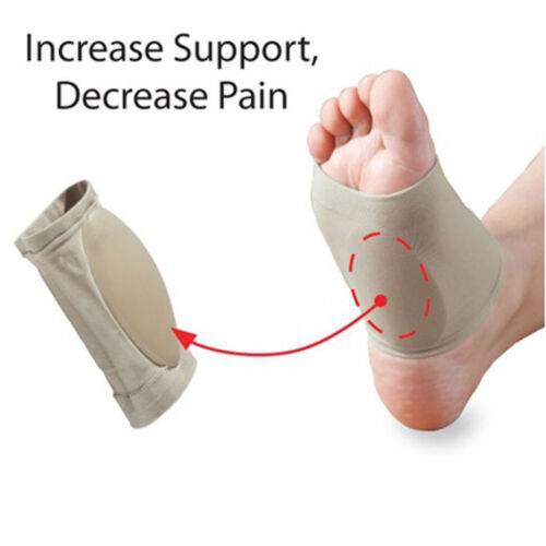 2X Plantar Fasciitis Arch Support Sleeve Cushion Foot Pain Heel Insole Orthotic