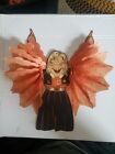 Antique 1930 Beistle Winged Witch Halloween Decor Rare