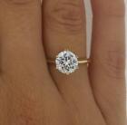 1 Ct Classic 6 Prong Round Cut Diamond Engagement Ring I1 H Yellow Gold 14k