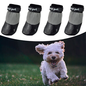 Dogs Outdoors Anti-slip Socks Soft Rubber Waterproof Dog Strapped Shoes S/M/L/XL