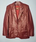 Vintage Etienne Aigner Leather Jacket Blazer Cordovan Sz 12 Womens Button