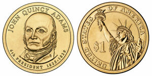 2008 P JOHN QUINCY ADAMS #6 PRESIDENTIAL UNCIRCULATED $1 COIN FROM MINT ROLL