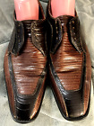 Stacy Adams Lace Up Dress Shoes Dual Brown Leather Loafers Mens Size 12 M 24937