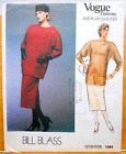 Vintage Vogue Pattern 1484 American Designer Bill Blass Sz 14 Top Skirt Uncut FF