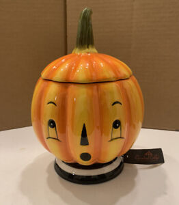 Carnival Cottage By Johanna Parker & Magenta Halloween Pumpkin Canister. NWT