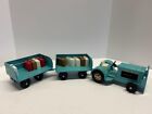 1960s Tonka Airlines Luggage Tractor w/2 Carts & 10 Suitcases