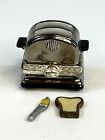 PHB Porcelain Hinged Trinket Box Toaster With Toast And Knife