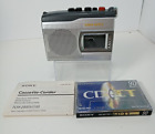 Sony Cassette-Corder Voice Recorder TCM-150 w/ Manual + Tape - Tested & Working