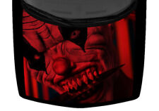 Dark Red Scary Evil Clown Knife Hood Wrap Vinyl Car Truck Graphic Decal