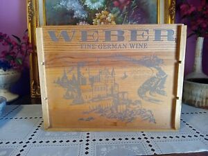Vintage Weber Fine German Wine Wooden Box Crate