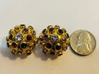 LARGE 7/8” (22mm) H. Stern Sputnik Gemstone Earrings 18k Yellow Gold
