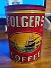 New ListingVintage Folger’s Coffee Regular Grind 2 Lb Tin Can With Lid