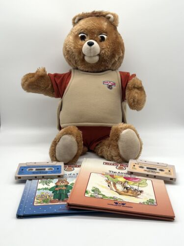 New ListingVintage 1985 Teddy Ruxpin With Books & Tapes Not Fully Working See Description