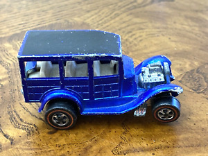 Vintage Hot Wheels Redline Classic 1931 '31 Ford Woody Blue w/White In 1968 USA
