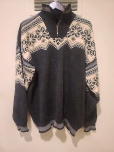 Dale of Norway ¼ Zip 100% Pure New Wool Sweater XXL