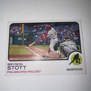 2022 Topps Heritage High Number Bryson Stott Mini RC /100 Phillies RARE SP