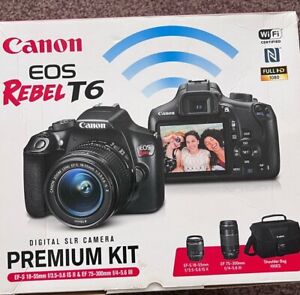 Canon EOS Rebel T6 Digital SLR - Wi-Fi Enabled with bag