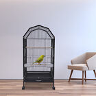 Black Large Bird Cage wit Rolling Stand Cockatiel Parakeet Finch Parrot Birdcage