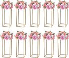 New Listing23.6in 10Pcs Tall Gold Metal Flower Stand for Wedding Table Centerpieces Decor