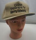 Union Veterans for Kerry/Edwards Hat Beige Snapback Baseball Cap Pre-Owned ST196