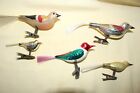 New ListingLot 5 Vintage Mercury Glass Clip On Bird Holiday Christmas Ornaments