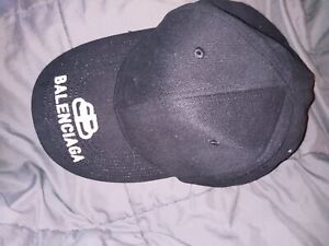 Men's Black Designer Balenciaga Hat Size L 59 VGC