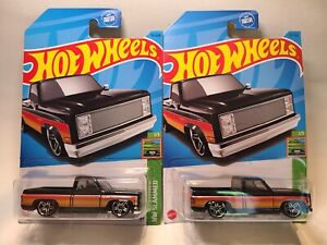 Hot Wheels - ‘83 Chevy Silverado - 2023 HW Slammed 1/5 & 191/250 - Lot of 2