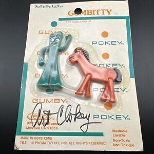 Gumby and Pokey Superflex Toys Signed By Art Clokey - Prema Toy Co - Gumbitty