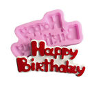 Happy Birthday Shape Silicone Mold Sugarcraft & Chocolate Moulds Cake Decor T.WR