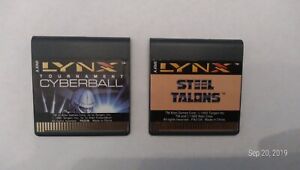 Atari lynx Game Combo Steel Talons and Tournament Cyberball!  2 for price of 1!
