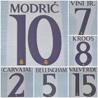 Real Madrid 23-24 MODRIC #10 VINI JR. #7 Home Print Name Number Set Patch