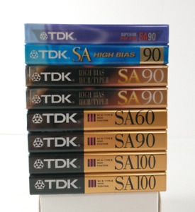 New ListingTDK SA 60 90 100 High-Bias Position IEC II / TYPE II Blank Audio Cassette Tapes!