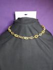 Sonoma Matte Gold Tone And Yellow Resin Chain Link Necklace, 16'.5, NWT