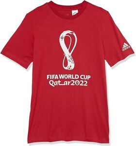 Adidas HD6385 Youth Fifa World Cup Qatar 2022 Tee Active Maroon ( XL )
