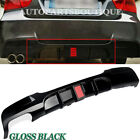 New ListingRear Bumper Diffuser Lip +Light For 2005-2011 BMW E90 E91 M Sport Style Glossy
