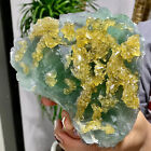 New Listing1.72LB Gram Extraordinary green Fluorite With Baryte Crystals From Pakistan