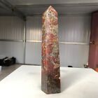 541g Natural Dragon Blood stone Quartz Crystal Obelisk Wand Point Healing AF81