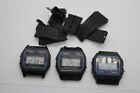 Lot 3 Vintage Casio F-84W 587 F-88W 593 F-91W Watches PARTS REPAIR AS IS ONLY