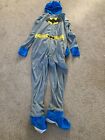 Batman union suit adult large blue grey with cape costume cosplay mens womens